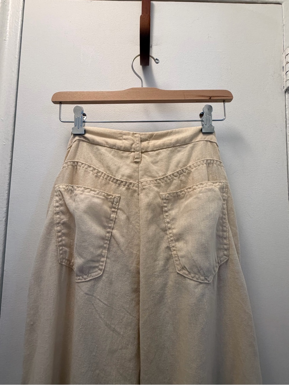 Maison Hotel Marisa High-Waist Wide Leg Linen Pants in Beige S - Picture 5 of 9